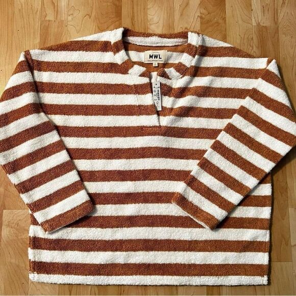 Madewell MWL Loop Terry Notched Sweatshirt - Picture 1 of 8